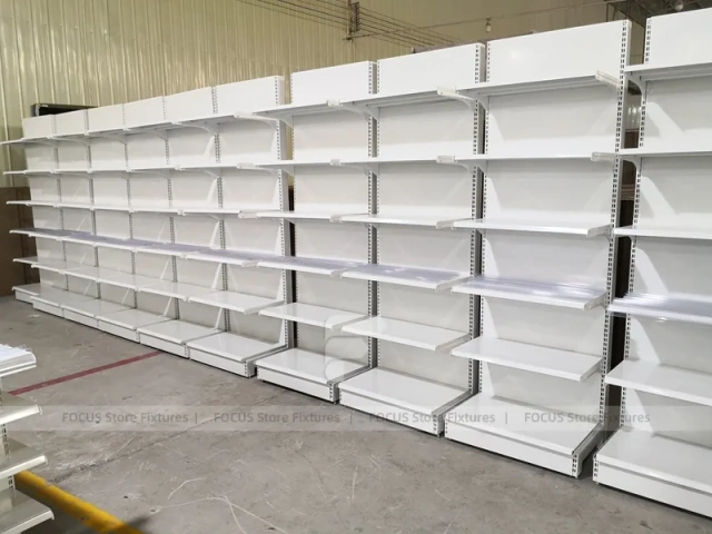 White Pharmacy Double Sided Gondola Fixture Set
