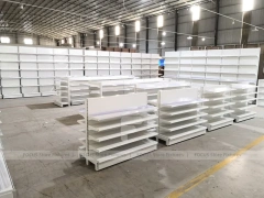 White Pharmacy Double Sided Gondola Fixture Set
