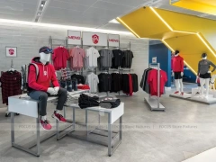 White Red Mens Sportswear Wall and Mannequin Display