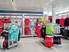 White Red Mens Sportswear Wall and Mannequin Display