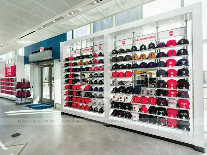 White Red Mens Sportswear Wall and Mannequin Display