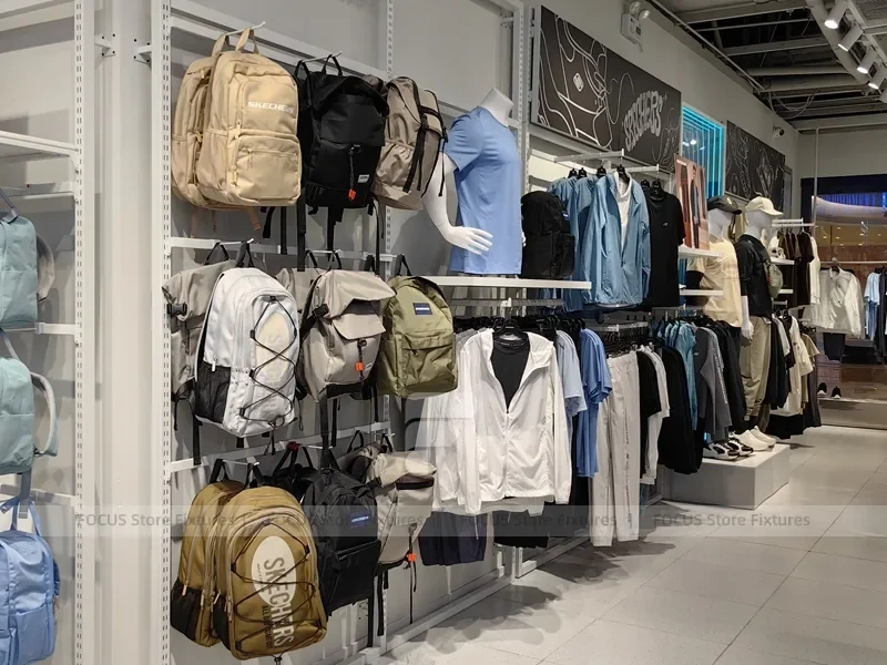 White Slatwall Accessory Gondola Display