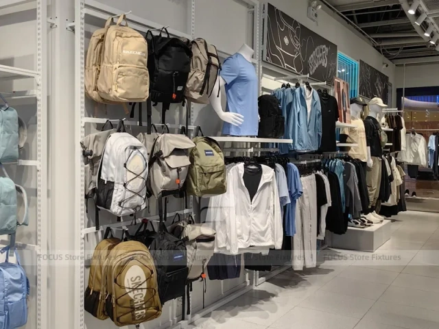 White Slatwall Accessory Gondola Display