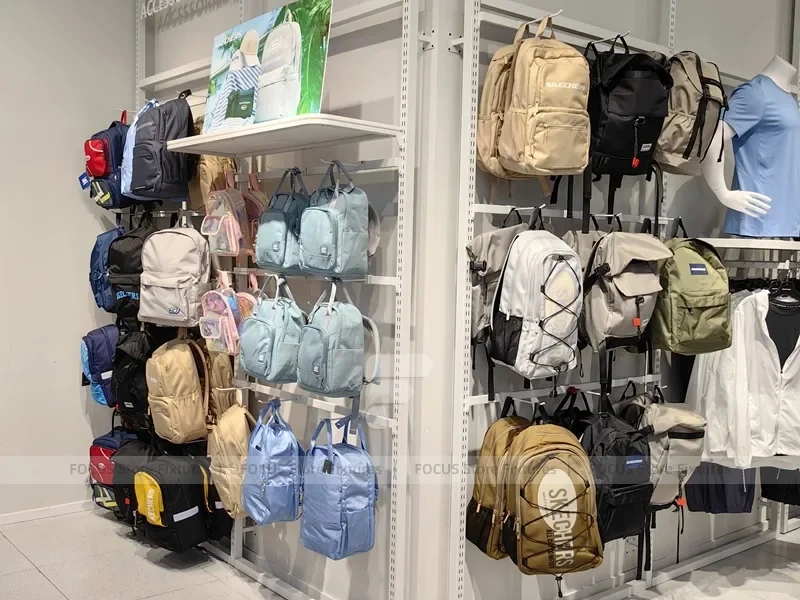 White Slatwall Accessory Gondola Display