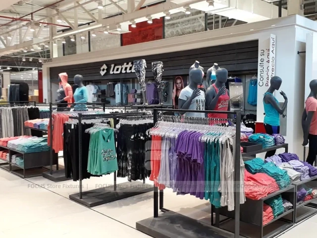 White Sportswear Mannequin Island and Wall Display