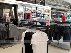White Sportswear Mannequin Island and Wall Display