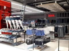 White Sportswear Mannequin Island and Wall Display
