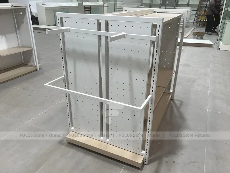 White Wall Shelving with Base Storage Drawers