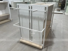 White Wall Shelving with Base Storage Drawers