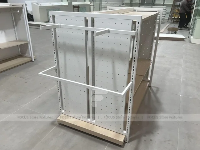 White Wall Shelving with Base Storage Drawers