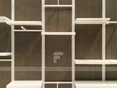 White Wood Slatwall Shelving Panel System