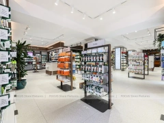Wood Accent Pharmacy Gondola with Digital Column Display