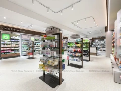 Wood Accent Pharmacy Gondola with Digital Column Display