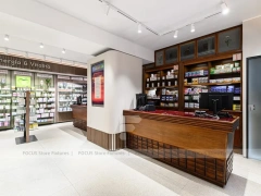Wood Accent Pharmacy Gondola with Digital Column Display
