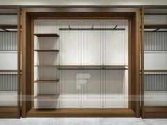 Wood Framed Slatwall Apparel Wall Fixture