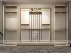 Wood Framed Slatwall Apparel Wall Fixture