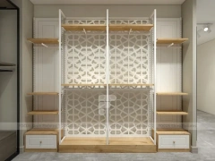 Wood Framed Slatwall Apparel Wall Fixture