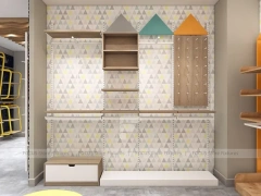 Wood Framed Slatwall Apparel Wall Fixture