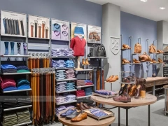 Wood Glass Handbag and Footwear Display Counter