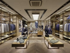 Wood Glass Menswear Wardrobe Wall Display