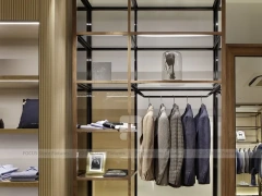 Wood Glass Menswear Wardrobe Wall Display