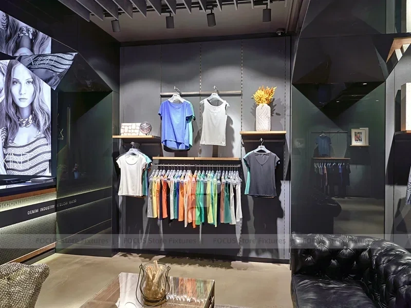 Xint Dark Apparel Counter and Wall Display