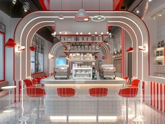Yellow Beverage Corner Bar Layout