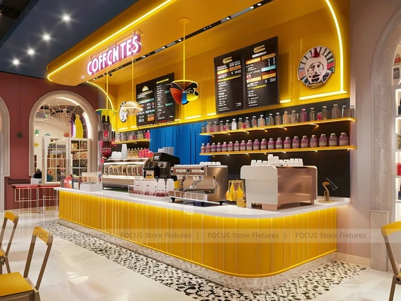 Yellow Dessert Beverage Back Bar