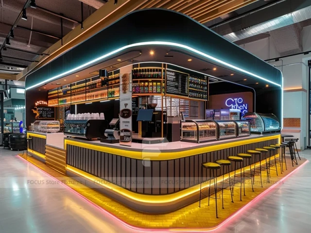 Yellow Dessert Beverage Back Bar