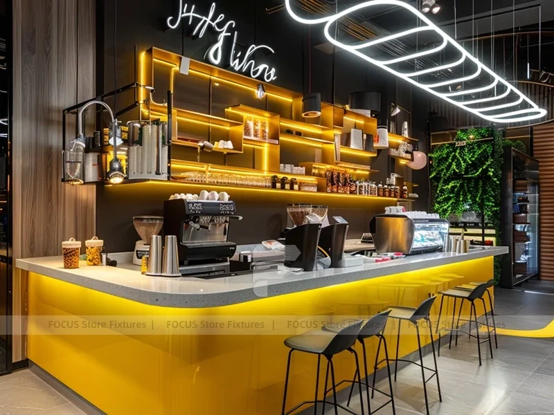 Yellow Dessert Beverage Back Bar