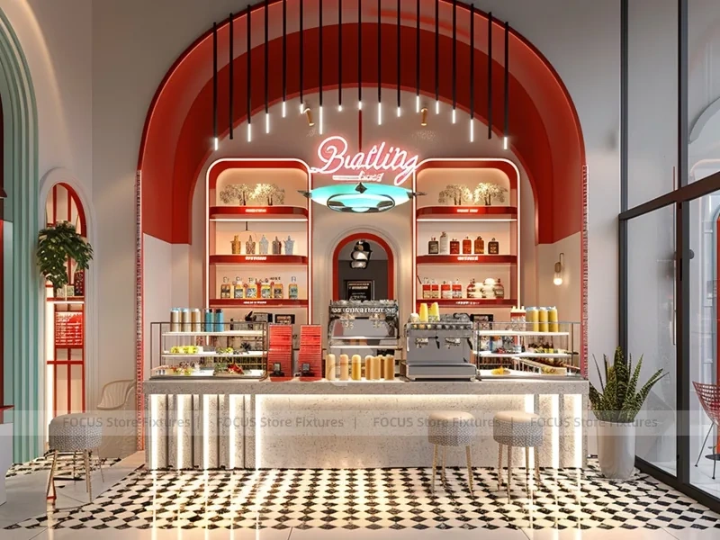 Yellow Dessert Beverage Corner Counter