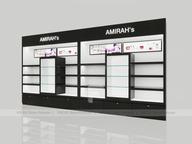Amirahs Black Beauty Wall Display Fixture