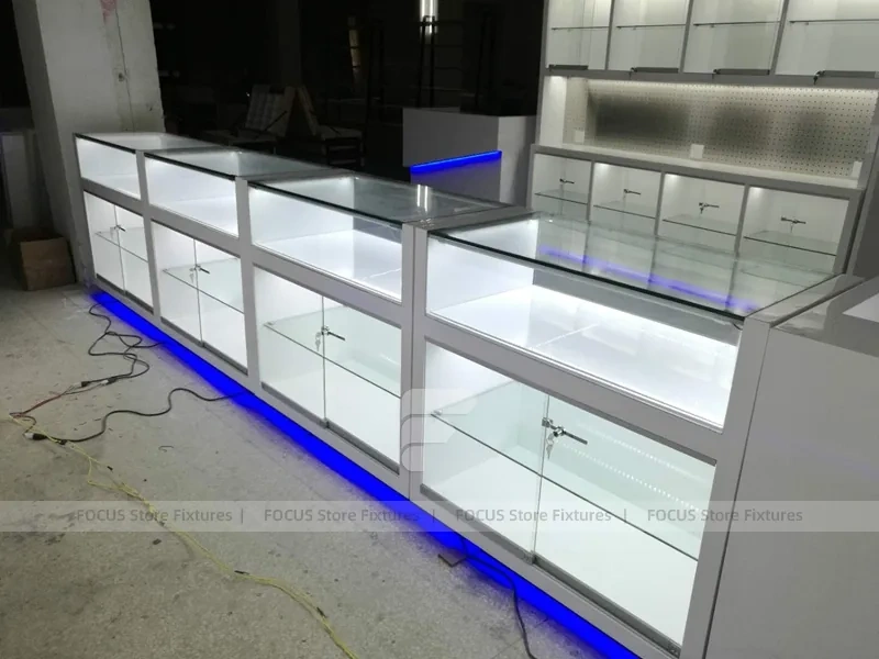 Android Blue LED Mobile Phone Kiosk Counter