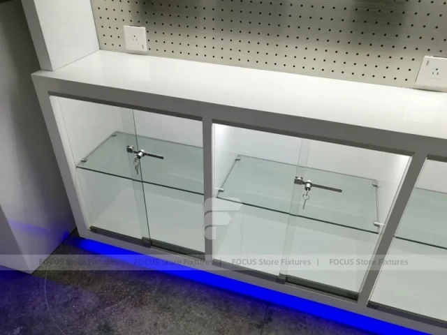 Android Blue LED Phone Store Wall Counter