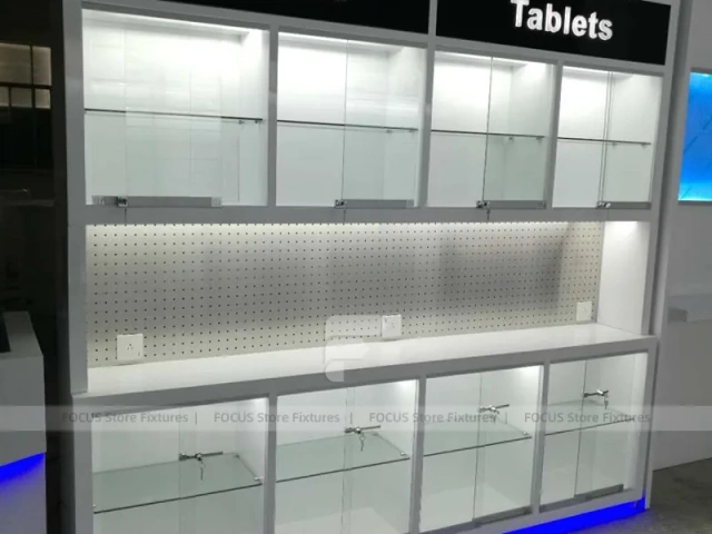 Android Blue LED Phone Store Wall Counter