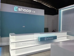 Aqua White Mobile Phone Store Interior Fixture