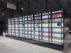 Backlit Modular Cosmetics Wall Display Panels