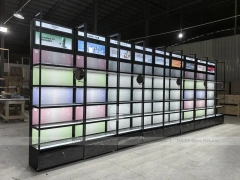 Backlit Modular Cosmetics Wall Display Panels