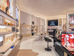 Beige Cosmetics Boutique with Black Display Gondolas