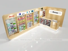 Beige Red Ouye Phone Store Fixture Layout