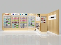 Beige Red Ouye Phone Store Fixture Layout