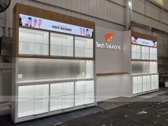 Beige White Mobile Phone Store Interior Fixture