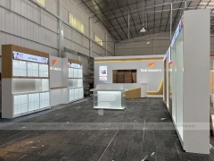 Beige White Mobile Phone Store Interior Fixture