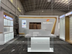 Beige White Mobile Phone Store Interior Fixture