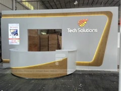 Beige White Mobile Phone Store Interior Fixture