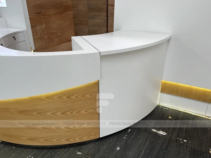 Beige White Mobile Phone Store Interior Fixture