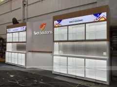 Beige White Mobile Phone Store Interior Fixture