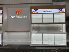 Beige White Mobile Phone Store Interior Fixture