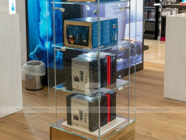 Biotherm Blue Skincare Counter and Wall Display