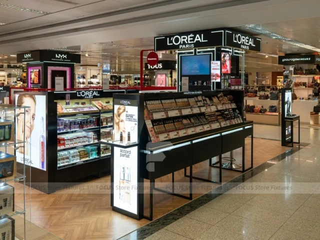 Biotherm Blue Skincare Counter and Wall Display